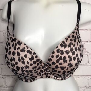 Victoria's Secret Women's Animal Print Biofit Demi Uplift Underwire Bra  34DD